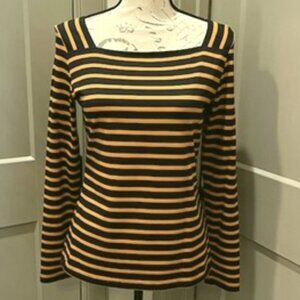 St. James Breton Full-Length Sleeve/Square Neck Top-XSMALL-NWOT